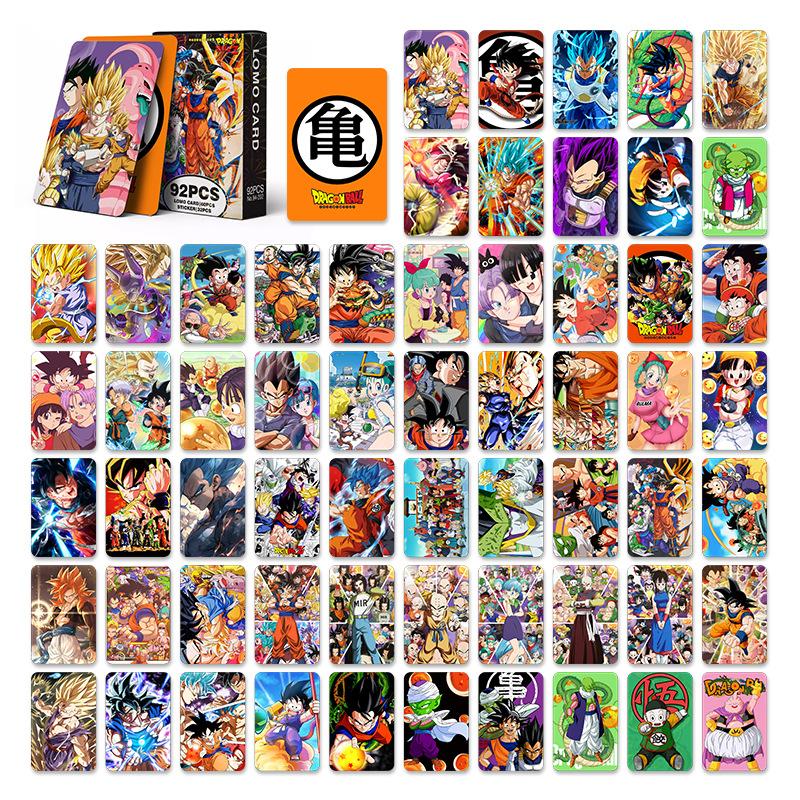 92 шт. Аниме Коллекционные карты и наклейки Dragon Ball Классические детские игрушки Мультяшная модная сувенирная карта Детские творческие игрушки Подарки