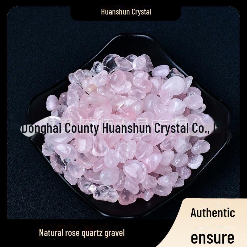 Natural Pink Hibiscus Crystal Gravel for DIY Crafts and Decorations