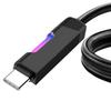 240 Вт 6 А RGB Быстрая зарядка USB Type-C Кабель - Светодиодная подсветка Окружающего освещения Нейлоновая оплетка Кабель для передачи данных для телефона Быстрая зарядка