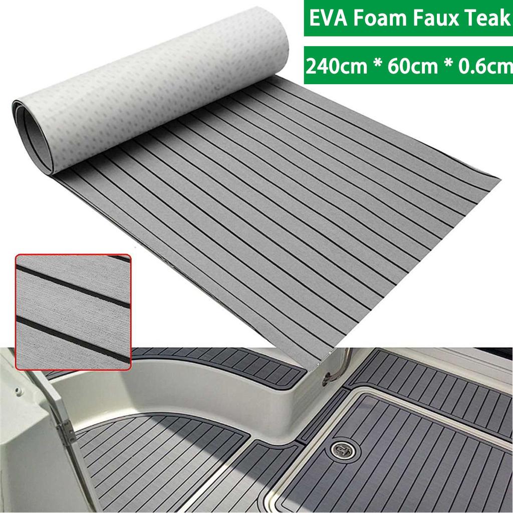17.7"x94.5" EVA Teak Marine Decking 0.24" Self-Adhesive