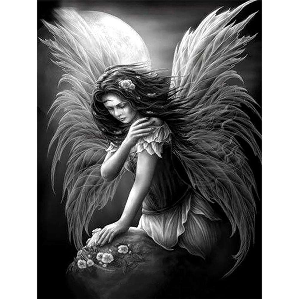 5D DIY Алмазная картина Вышивка крестиком Ангел Алмазная вышивка Портрет Мозаика Картина Rhinestone House Decor