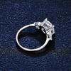 Bague Ringen Роскошное свадебное кольцо из стерлингового серебра 925 пробы 3 карата D-цвета с муассанитом и бриллиантами для женщин, классический дизайн с четырьмя когтями
