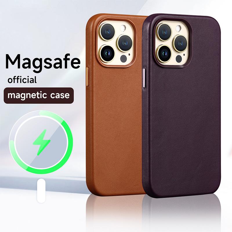 Роскошный кожаный чехол для Apple IPhone 14 15 Pro Max 13 12 13pro IPhone14 Magsafe Чехол Магнитный защитный чехол для зарядки