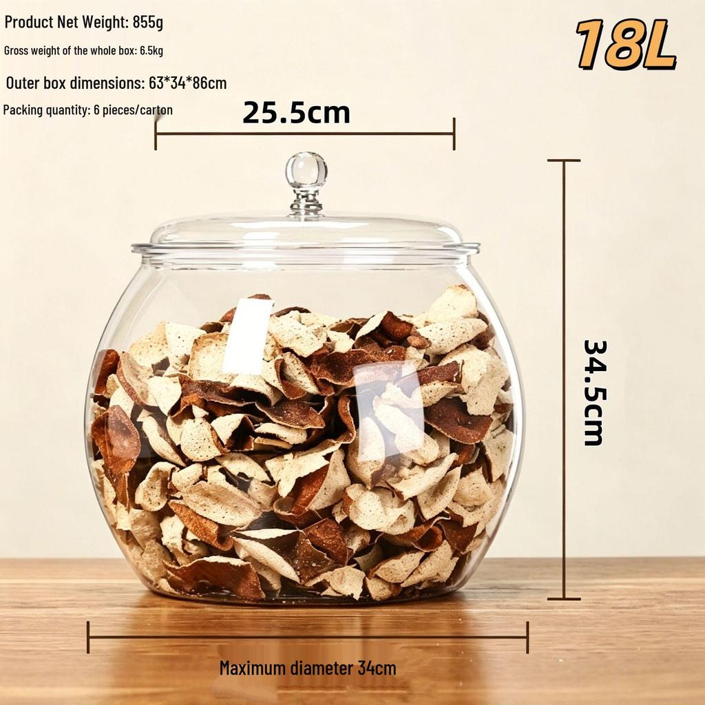 Прозрачная банка для хранения продуктов и чая большой емкости, пищевого качества, для круп, злаков и сушеной кожуры мандарина
