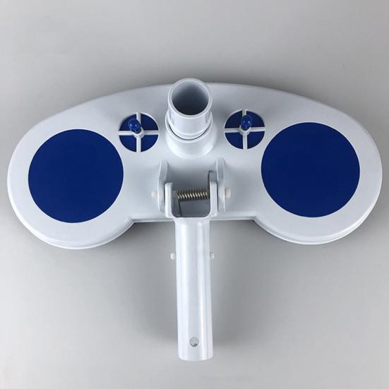 Щетка для чистки бассейна с редукционным клапаном давления воздуха, пружинным фиксатором, щетиной по всему периметру, скребком для чистки