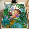 Dora the Explorer2 Flannel Blanket, High quality Comfortable for All Seasons, Home Decor, Warmth and Comfort