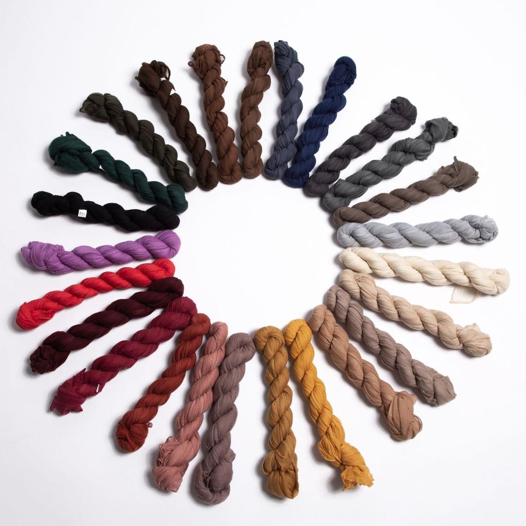 Twist Scarf, Balinese Yarn Candy Colored Pleated Scarf, Shawl Ladies Scarf