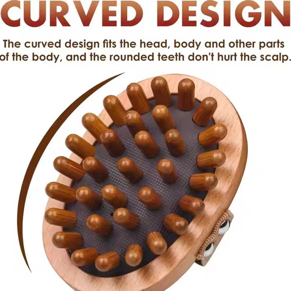 Air Cushion Meridian Brush, Meridian Tapping Device, Air Bamboo Body Brush Bag Tool Brush, Mass J8I8