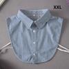 Mens Striped M-XXL Fake Collar for Women Shirt Detachable Collars Formal Business False Collar Half Shirt Neck Decor