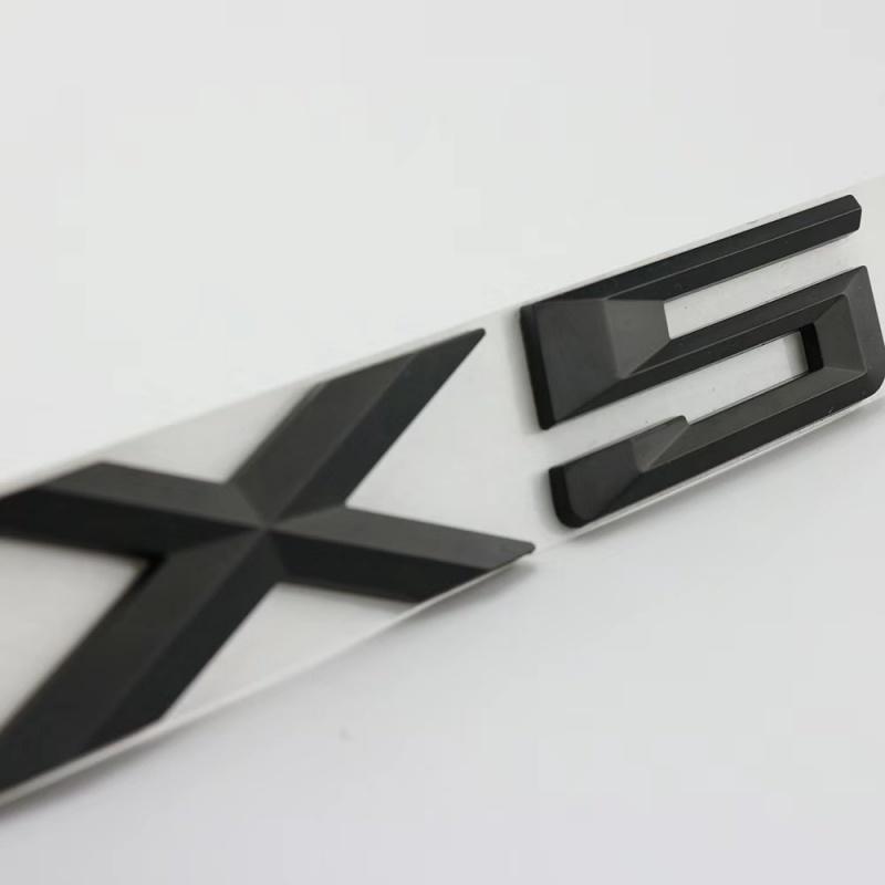 3D ABS Клейкая Матовая Черная Хромированная Буква Для Багажника Автомобиля BMW X5 Логотип X5 Буквы Наклейки Эмблема Значок E70 E53 F15 G05 Аксессуары