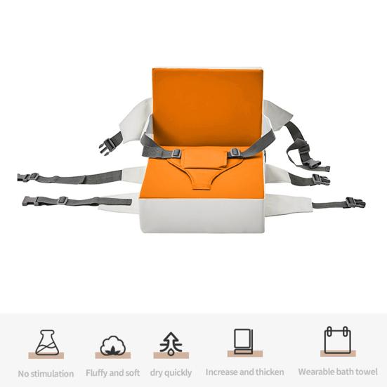 Детское сиденье-бустер для обеденного стола, кухонного стула, водонепроницаемое, устойчивое к пятнам, со спинкой и