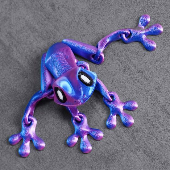 Подвижные суставы Лягушка Магнит на холодильник 3D-печатная Лягушка Игрушка-непоседа Шарнирная модель животного Фигурка Магнитный холодильник Лягушка Украшение Орнамент