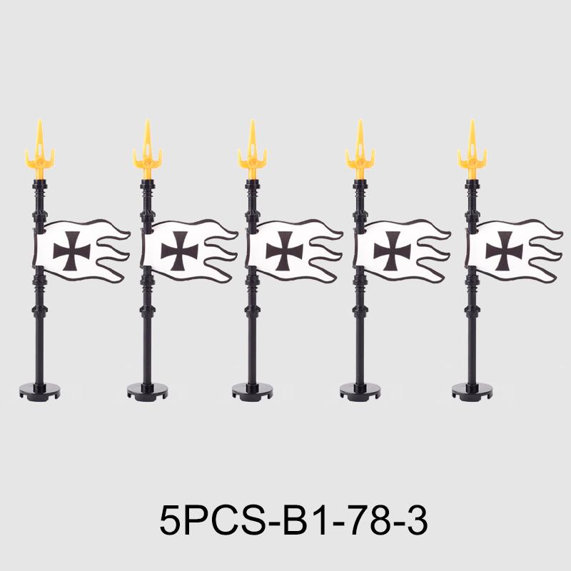 Средневековые военные флаги, серия «Военный замок», рыцарь, солдат, воин, аксессуары, строительные блоки, Древний Священный Рим, кирпичики, игрушки, подарки.