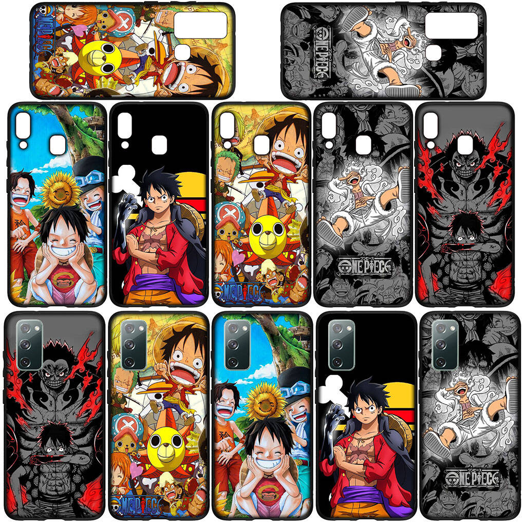 Phone Case for iPhone 17 15 16 Plus Redmi Note 14 12 11 13 Pro Max Huawei P30 P20 Lite OPPO A60 A40 A80 A18 A16 A54 Anime Luffy Gear 5 One Piece Cover