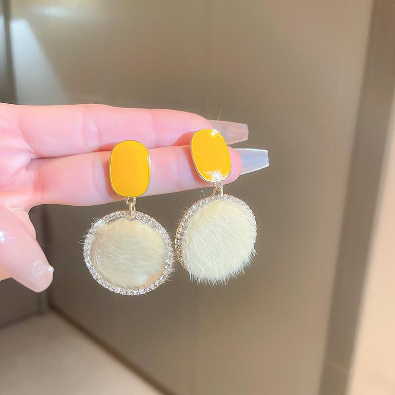 Серьги с розовыми цветами в форме сердца и кошачьим глазом, модные серьги, высококачественные серьги