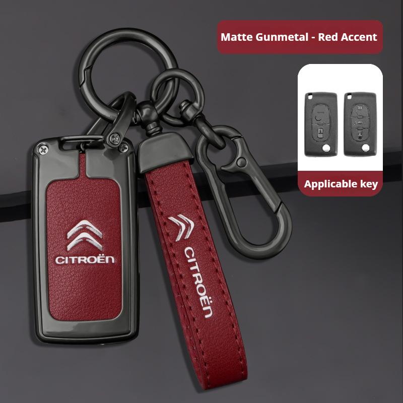 AGX4   Zinc Alloy Car Key Case Cover Citroen C4 C5 C3 C1 C2 C6 C8 Picasso Berlingo VTS Xsara C-Crosser C-Elysee Jump KeyChain Metal Key