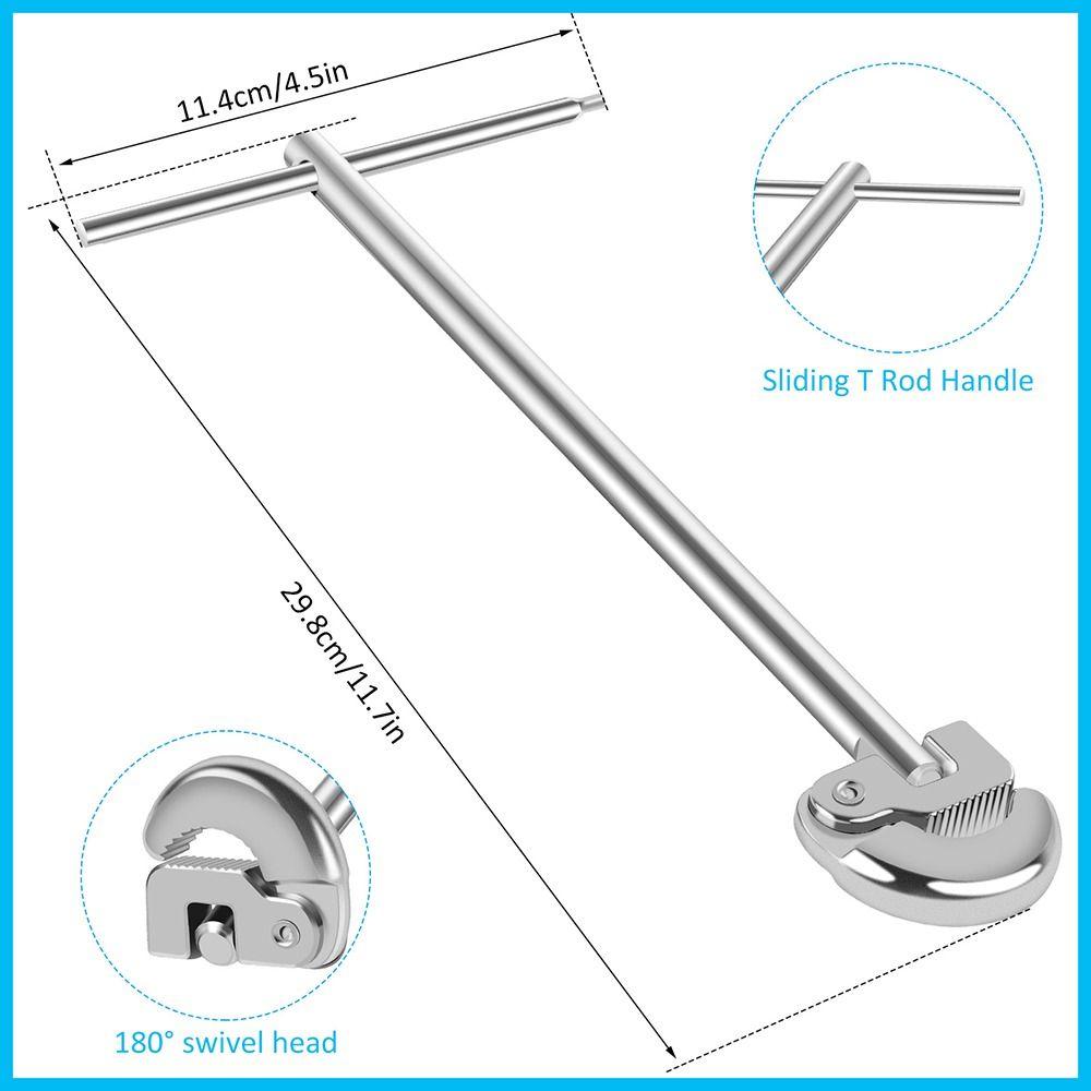 Adjustable Basin Wrench Multi-functional Faucet Wrench Portable Tap Nut Spanner
