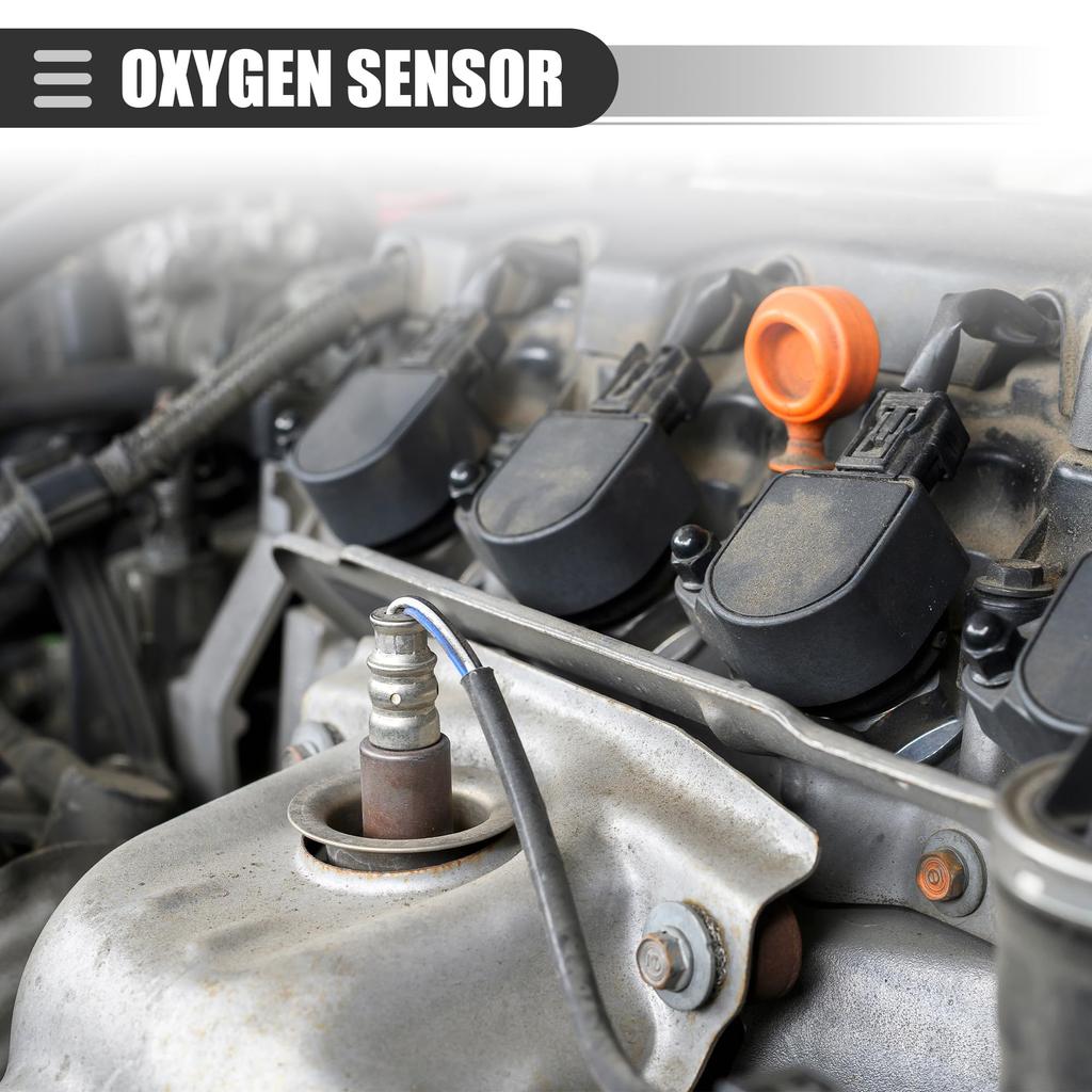 Motoforti Oxygen Sensor, O2 Oxygen Sensor, Cadillac Compatible Escalade 2008-2014, Metal, No.12609457/12573167, Black Gray Silver Tone, Set of 4