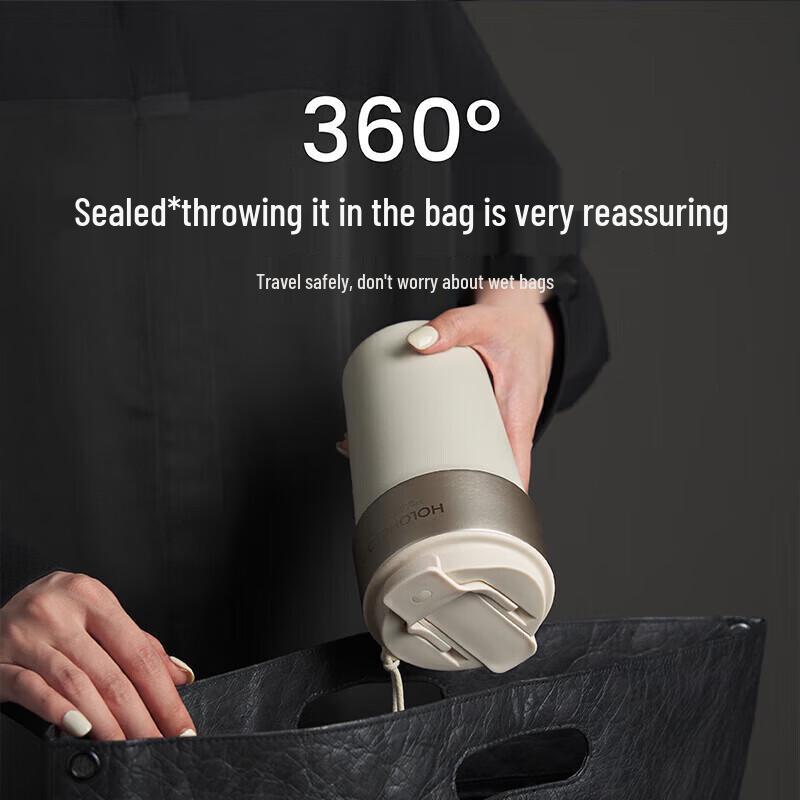 HOLOHOLO Insulated Coffee Mug with Ceramic Liner, 500ml