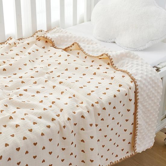 Детское одеяло Мягкое Двухслойное Дизайн с Принтом Одеяло для Сна Ткань Легкого Ухода Одеяло для Новорожденного