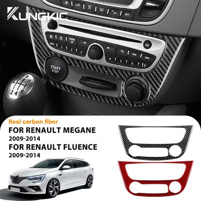 Наклейка из настоящего мягкого углеволокна для Renault Fluence Megane RS 2009 2010 2011 2012 2013 2014 2015 ЛРК ПРК Панель центрального переключателя автомобиля