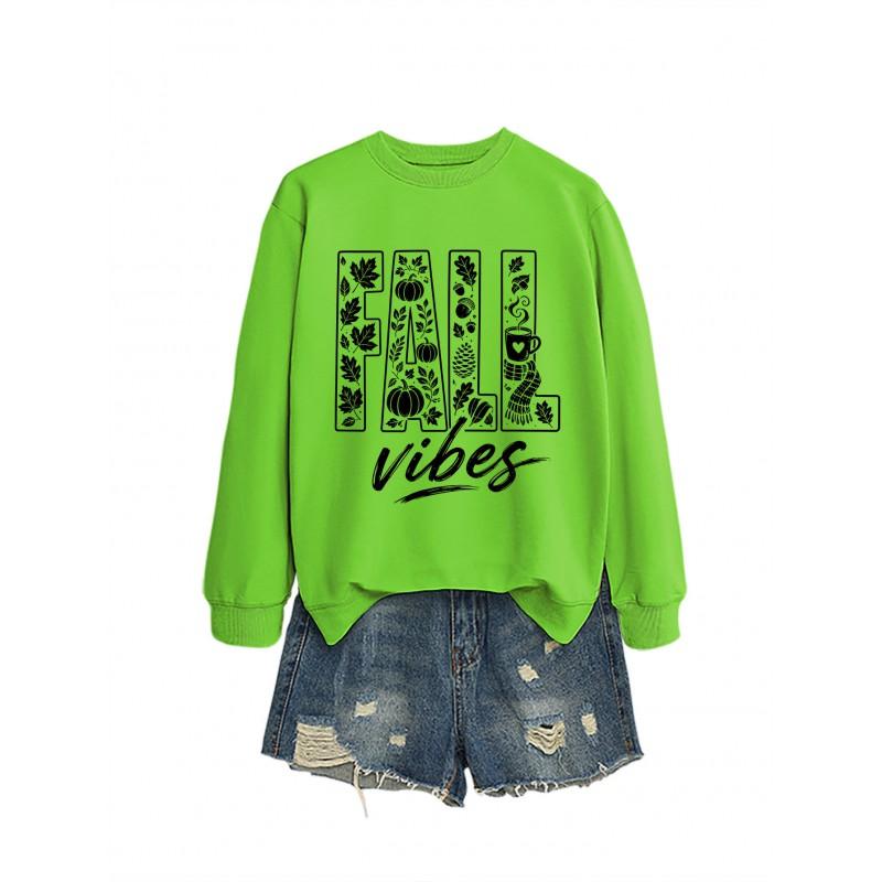 Womens Oversized Cotton Hoodie Sweatshirt Fall Print Graphic Loose Fit Long Sleeve Crew Neck