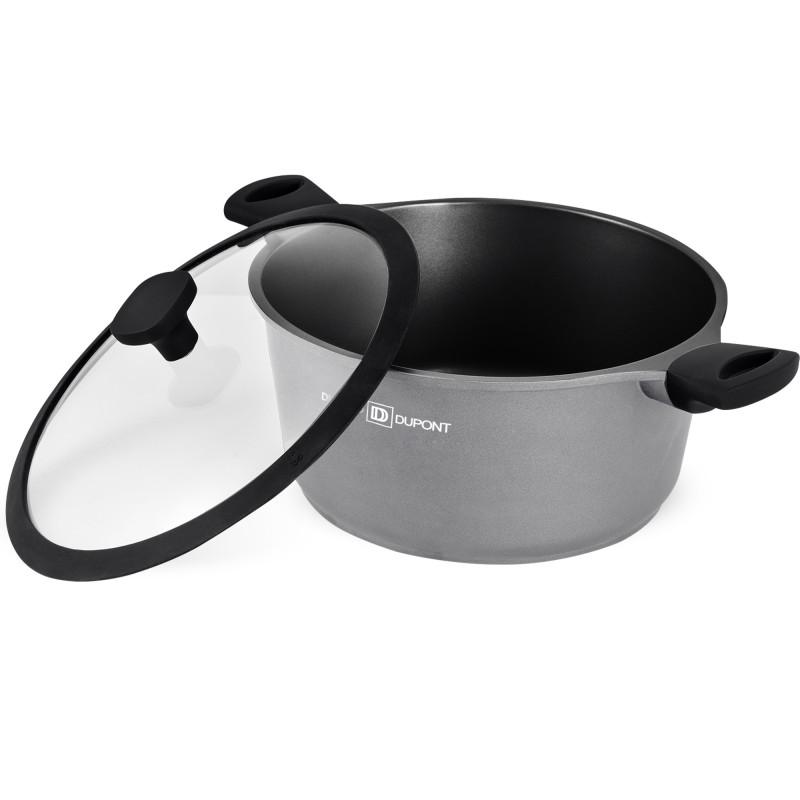 Сотейник из литого алюминия 28 см с крышкой Chambord Титан FT28TFI Durant Dupont