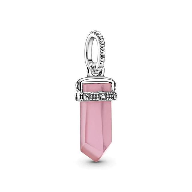 Розовые подвески, бусины из муранского стекла, платовые подвески Ley 925, подходят для браслета, ожерелья, подвеска, серебряный кулон 925, ювелирные изделия