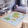 Decorative Modern Thin Stain Resistant Washable Cotton Machine Woven Base Kids Carpet