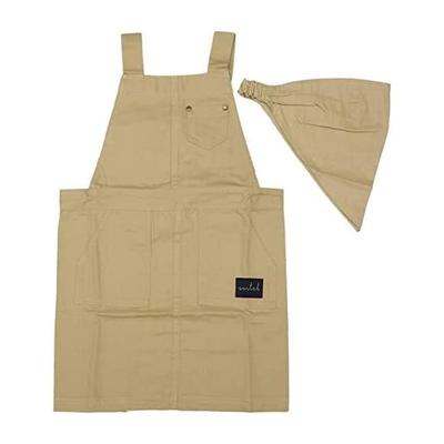 Детский фартук с треугольным платком и ящиком для инструментов Детский фартук M (бежевый)