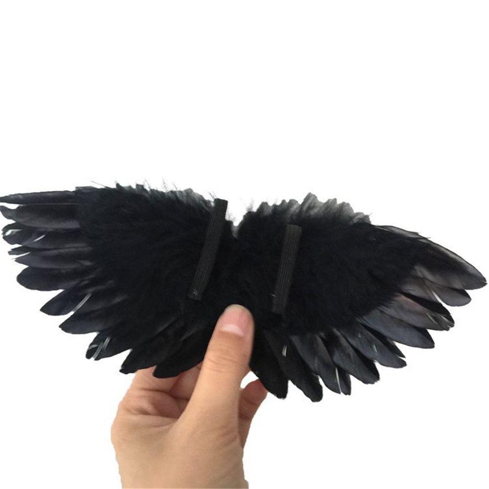 White Black Hanging Ornements Wing Props Valentines Day Angel Wing Doll Clothes Wing Mini Feather