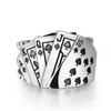 Модные преувеличенные открывающиеся кольца для игральных карт и кристаллов на палец для мужчин и женщин, винтажные покерные вечерние кольца в стиле панк