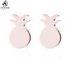 Bohemian Stainless Steel Fruit Leaf Earring Mini Apple Cherry Ear Jewelry Girl Cartoon Pineapple Strawberry Earrings Accessories