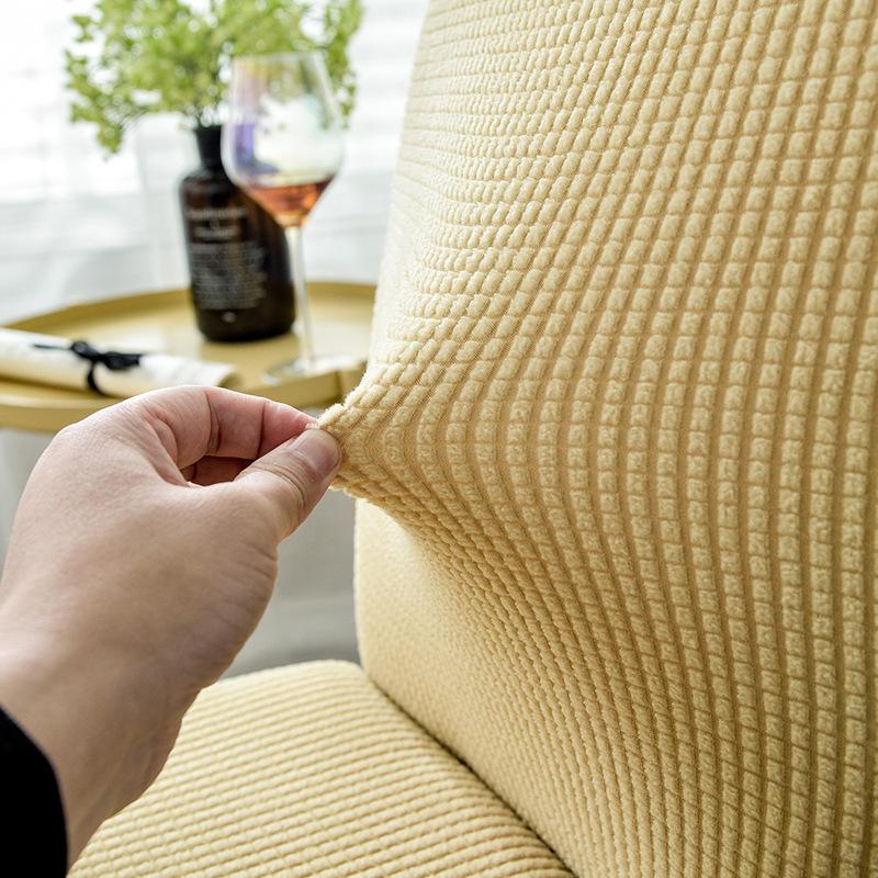 Solid Color Chair Cover Stretch Spandex Slipcovers Chair Seat Covers for Dining Room Kitchen Wedding Banquet Hotel 1PCS