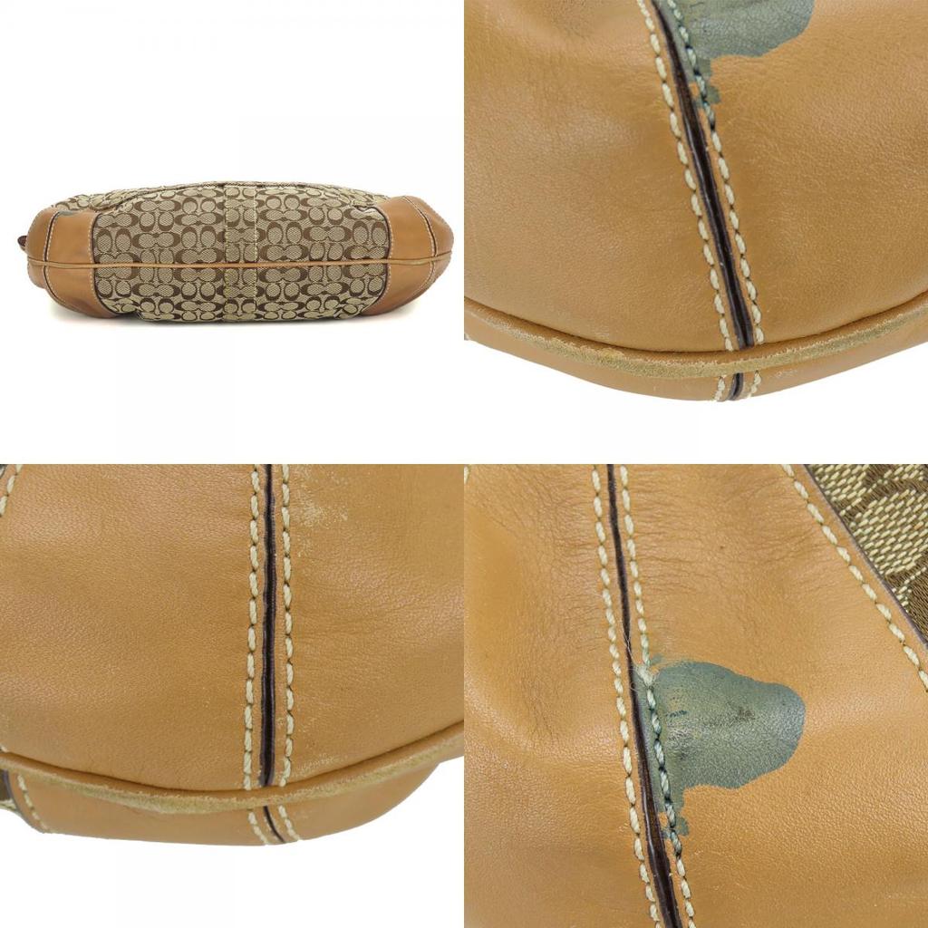 Used COACH Shoulder Bag 11294 Mini Signature Canvas/leather Beige Beige Casual