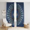 Beautiful Indian Bohemian Psychedelic Hippie Tree of Life Window Curtain Panels for Bedroom, Living, Balcony (Blue Golden Mandala)