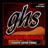 Струны для акустической гитары GHS Phosphor Bronze S325, Light, 12-54,