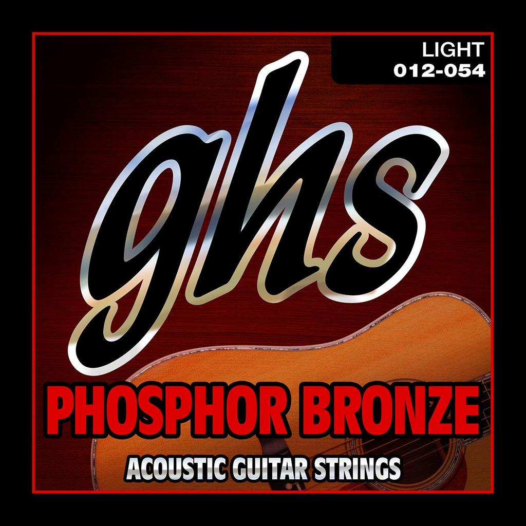 Струны для акустической гитары GHS Phosphor Bronze S325, Light, 12-54,