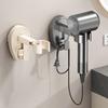 Hair Dryer Holder with Suction Cup Strong Load-bearing Easy To Install Punch-Free Wall Mount 360-Degree Rotating Hair Dryer Rack