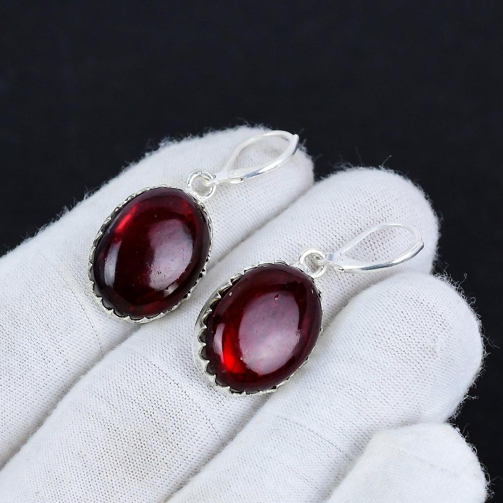 Серьги из серебра 925 пробы с красным лабрадоритом, серьги-подвески из серебра в стиле бохо, подарки на День благодарения, подарки для нее