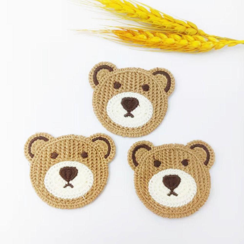 For Clothes Mini Bear Animal DIY Cartoon Embroidery Stickers Badge Appliques Patch