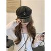 Chic Vintage-Inspired Beret Cap For Women - Lightweight Cotton, Adjustable Drawstring Closure, Perfect For Fall & Winter