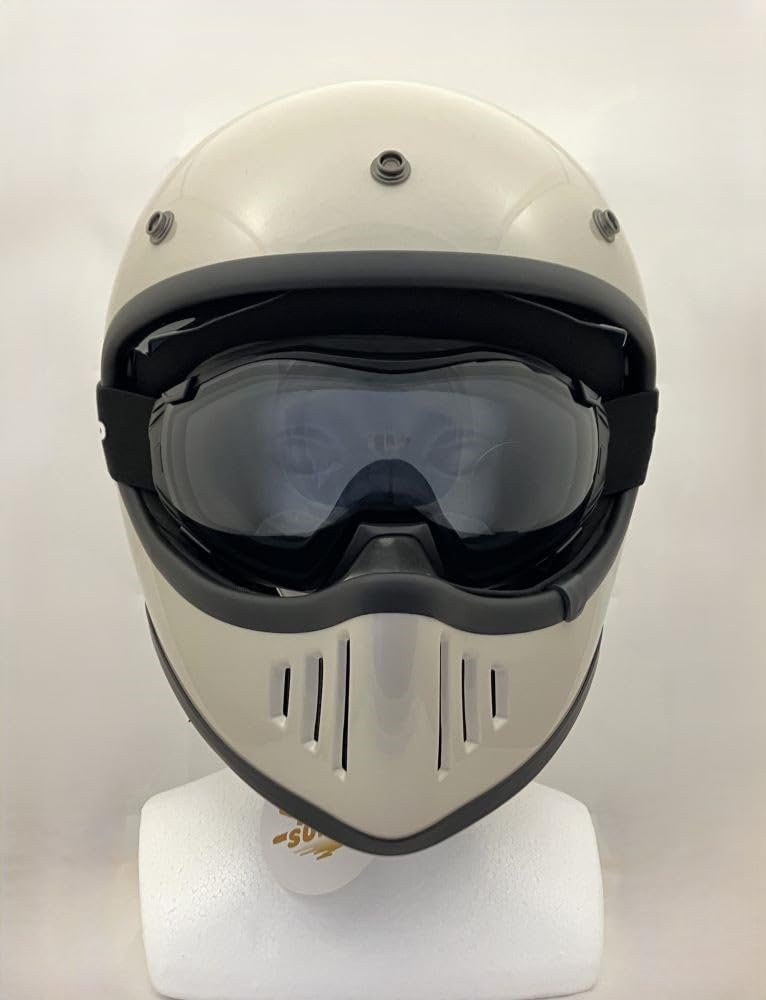 SunUp Мотошлем пилот Full Face Размер M SM-001 (57-58см) (Белый с оттенком)