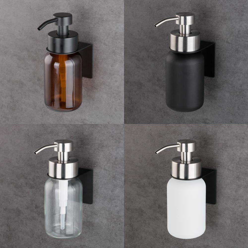 Custom Refillable Hotel Wall Mounted Stainless Steel Laundry Bathroom Shampoo Conditioner Soap Dispenser 304 With Wall Mounts