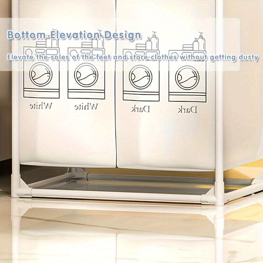 1 корзина для хранения грязной одежды, корзина для хранения одежды большой емкости, легкая двойная корзина для белья, стеллаж для хранения грязной одежды, сумка для хранения.