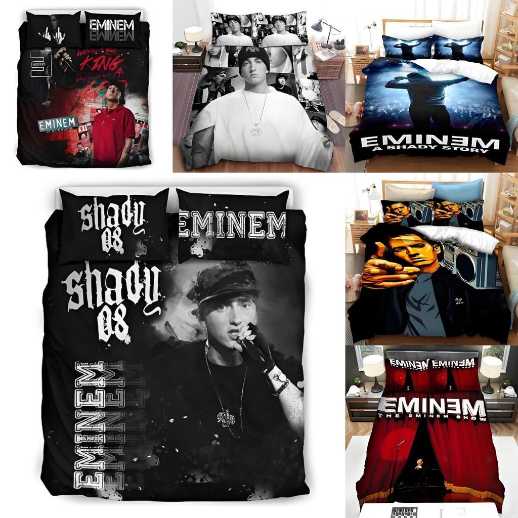 Eminem 3d Digital Print Bedding Set With Cottonfeel Fabric For Modern Bedroom Decor