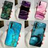 Teal Blue Gold Agate Marble Funda For Huawei Nova Y91 Y90 Y70 Y60 Y61 9 10 SE 11i 8i 7i 3i 5T P30 P40 Lite P60 Pro Case