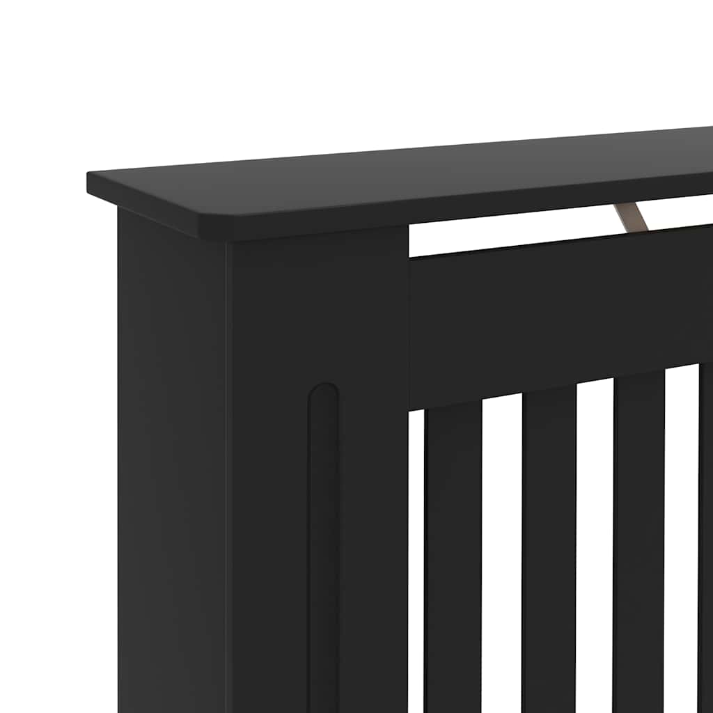 Radiator Cover Black 152x19x81.5 cm Engineered Wood