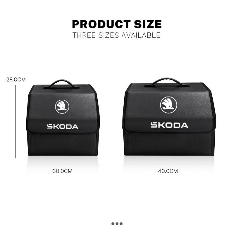 HFB4 Foldable Car Trunk Organizer Box Storage Tidying Bag For Skoda Yeti Kamiq Kodiaq Karoq Octavia Fabia Rapid Vrs Mk3 Superb A5 A6