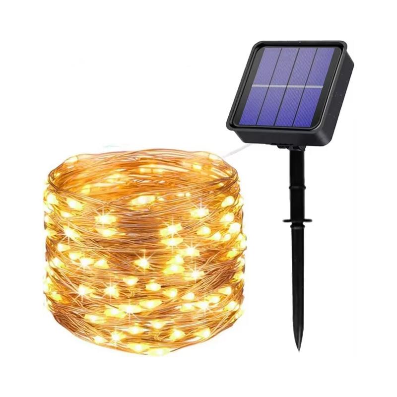 5-30M LED Solar Outdoor Decorative Fairy Lights,8 Modes,Waterproof,DIY Courtyard Garden Fence Decoration Lights Ambiance Lights